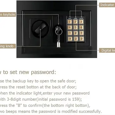Wall-Mounted Gun Cabinet with Hidden Electronic Combination Lock