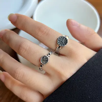 925er Silberring Damen, verstellbar offen