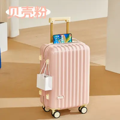 Women's Student Trolley Suitcase with Combination Lock, Durable Travel Case - 8