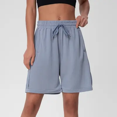 2023 Spring/Summer New Arrival Women's Mid-Length Loose Casual 5-Inch Sports Shorts Yoga Fitness Pants In Stock Bestseller