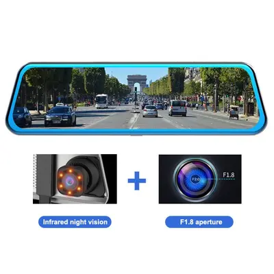 2K HD car camera, night vision, parking monitoring, rearview mirror