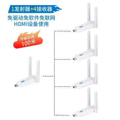 Kablosuz HDMI verici alıcı, ses video - 11