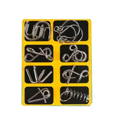 Luban Lock Nine Linked Rings Puzzle, 24-Piece Brain Teaser Set for Kids and Seniors - 6