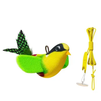 Simulated Bird Cat Toy with Sound, Self-Play Cat Teaser - 5