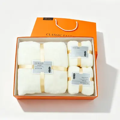 Mercan polar fleece havlu üç parçalı set - 10