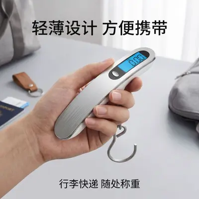 Fabrika sınır ötesi taşınabilir elektronik tartı mini küçük taşınabilir yüksek hassasiyetli el tartı kanca ölçeği paslanmaz çelik bagaj ölçeği - 5