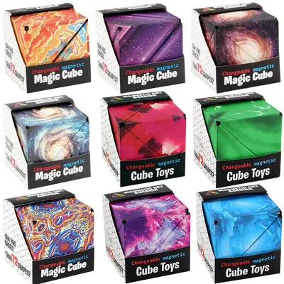 Starry Sky 2-in-1 3D Rubik's Cube, Magnetic Geometry Puzzle - 12