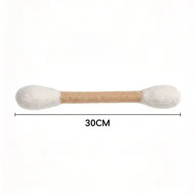 Pure Wool Cat Toy with Large Cotton Swab and Catnip - 11
