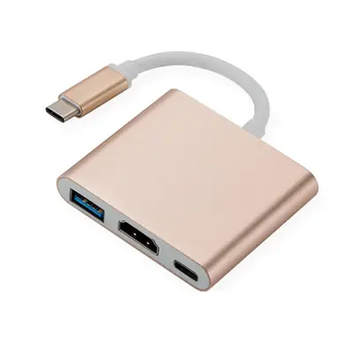 Cep telefonları, tabletler ve elde taşınır oyun konsolları için üçü bir arada bağlantı istasyonu, USB-C video dönüştürücü, 3'ü 1 arada genişletme. - 7