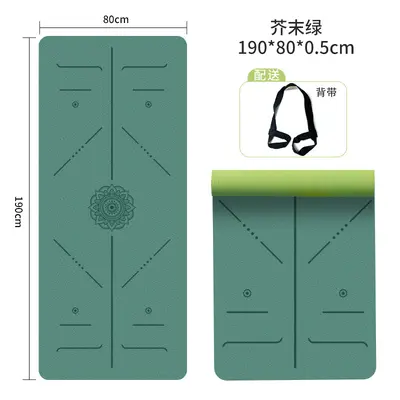 80cm Matte PU Natural Rubber Yoga Mat Non-Slip Thick Extra Wide - 8