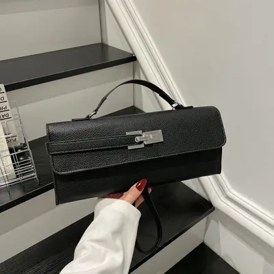 Kadın Küçük Kare El Çantası, Retro Lüks Tek Omuz Askılı Çanta - 4