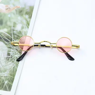 Men's Round Retro Small-Frame Sunglasses - 10
