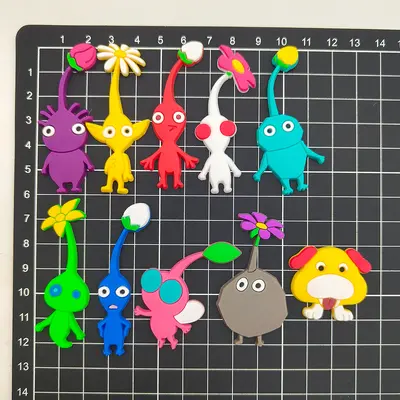 Cartoon Pikmin Crocs Shoe Charms PVC Soft Rubber Decorative Accessories