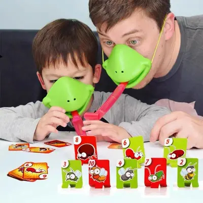 TikTok kurbağa dili dışarı çıkıyor masa oyunu yılan rengi değiştiren kertenkele kart oyunu rekabetçi ebeveyn-çocuk interaktif masaüstü çocuk oyuncağı