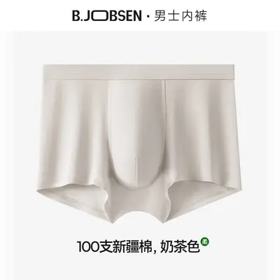 Men's Boxer Briefs, Xinjiang Cotton with Silk Blend, Antibacterial, Thin, Plus Size - 10