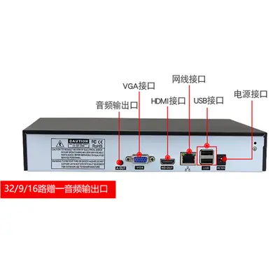Xiongmai H.265 16 kanallı 8MP NVR 4K izleme