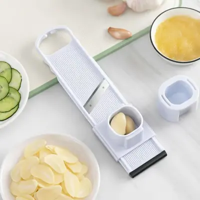 Yeni Model Sarımsak Dilimleme Makinesi Barbekü Sarımsak Dilimleyici Manuel Sarımsak Sürtme Makinesi Mutfak El Koruyucu Rendeleme Aracı - 3