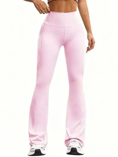 Europe and America Seamed Bare-Feel Long Yoga Pants Tight-Fit Quick-Dry Sports Fitness Pants Peach Butt High-Waist Micro Flare Yoga Pants