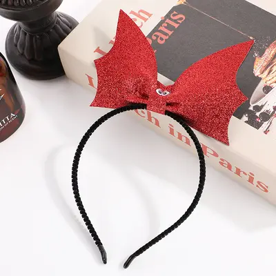 Halloween Sequin Bat Headband, Party Decoration Hair Accessory for Kids
