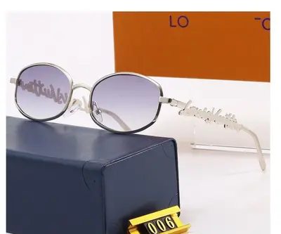 Cross-border Same Style as Lvjia 2026 New European and American Trend Metal Oval Hollow Sunglasses Fashion Sunglasses Manufacturer - 10