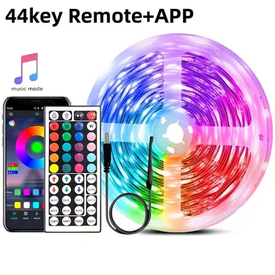 5V RGB LED Strip 5050, Bluetooth APP Control, USB, Self-Adhesive - 12