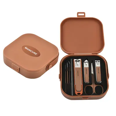 Neuer 6-teiliger Koffer-Nagelschere-Set, 8-teiliges Maniküre-Werkzeug-Set mit Ohrlöffel, tragbare Nagelschere Großhandel