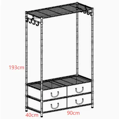 Freestanding Telescopic Clothes Drying Rack for Bedroom, Wardrobe - 11