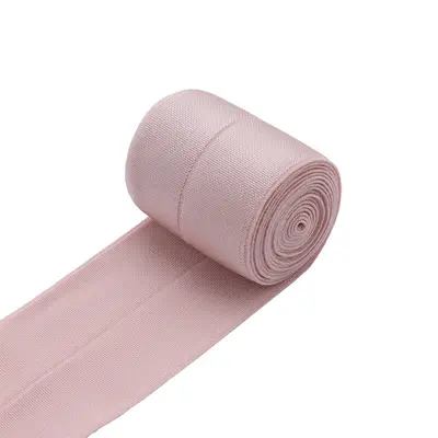 Yüksek Elastikiyetli Katlanmış Lastik Bant, Etek ve Pantolon Beli İçin, Renkli Yassı Şerit - 6