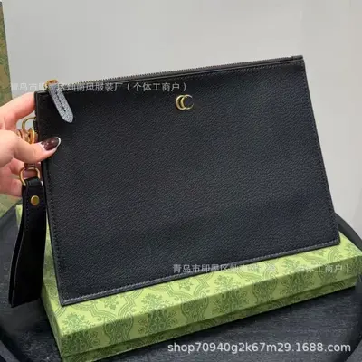 Men's Clutch Bag, Large Capacity, Underarm Style, Classic Design - 11