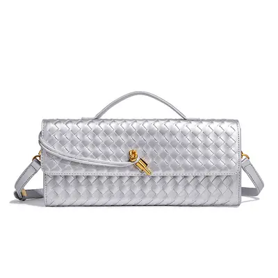[Grenzüberschreitend spezial] Nische Webstoff Schulter-Akkordeon-Tasche, modische horizontale Handtasche, vielseitige Damen-Umhängetasche - 10