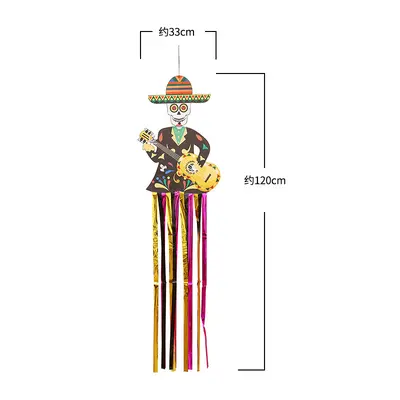 Halloween Door Hanging Decoration with Skull and Ghost Bride Motifs - 9