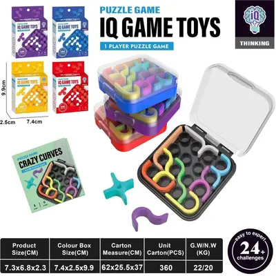 IQ Smart Battle Desktop Puzzle Ball Game, Large Pieces, Educational Logic Toy - 3