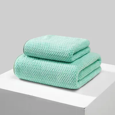 Antibacterial Thickened Large Bath Towel 90*170 Pineapple Grids Bath Towel Absorbent Home Face Towel Coral Velvet Towel Cross-border Wholesale - 13