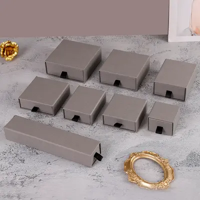 In Stock Wholesale Sales Terminal Jewelry Box Jewelry Packaging Box New Model LOGO Printed Drawer Box Jewelry Packaging Box - 10