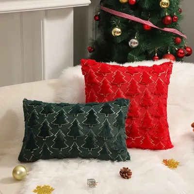 Instagram-style pillow New Year holiday decoration pillow bedroom bedside pillow Christmas tree romantic plush pillow cover