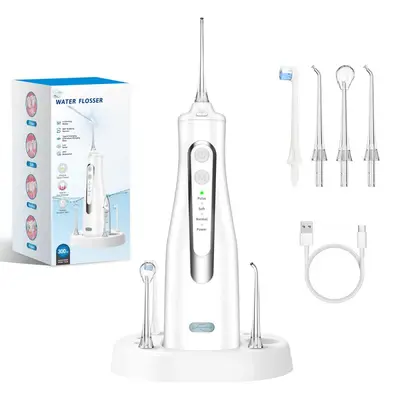 Portable electric water flosser for orthodontic braces