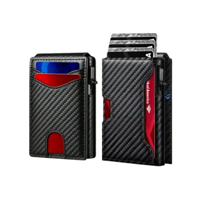 Amazon New Men's Card Holder Wallet RFID Anti-Theft Automatic Pop-Up Card Case Cross-Border High-End Wallet Card Holder - 6
