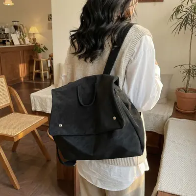 Retro Matte Women's Backpack, Large Capacity Academia Style Schoolbag - 3