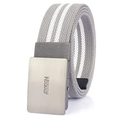 Men's canvas belt, comfortable casual jeans belt, customizable logo