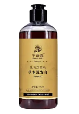 Schwarzes Reishi-Kräutershampoo, dunkelt das Haar ab, reguliert Talg und gegen Schuppen - 7