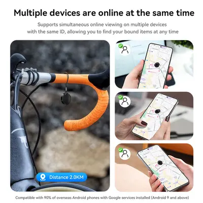 Anahtar takip cihazı Apple Android uyumlu, Bluetooth anti-kayıp, çift sistem