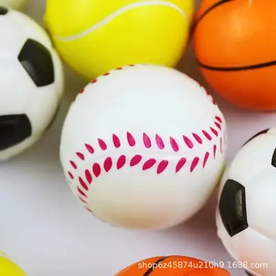 63 mm PU Köpük Dekompresyon Stres Topu, Çocuklar İçin Futbol Basketbol Tenis - 11