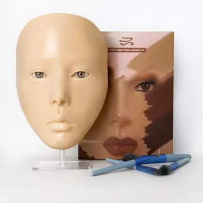 Ganzes Gesicht Make-up Anwendungstafel Make-up Artefakt Modell Maske Anfänger Anfänger Augenbrauen zeichnen echte Silikon Haut falsches Gesicht