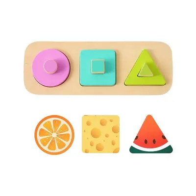 Baby Educational Early Learning Shape Matching Toys Child Color Sensory Montessori Teaching Aids Wooden Hand-Carved Board