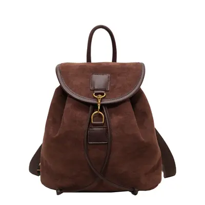 Retro Women's Bucket Backpack for Casual and Travel Use - 6