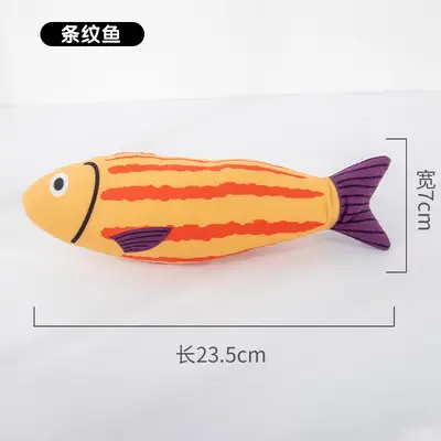 Seafood and Fish Themed Cat Toy with Catnip, Bite-Resistant - 11