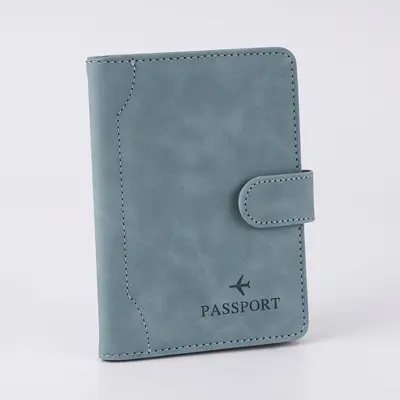 Grenzüberschreitender neuer magnetischer Verschluss, kreativer multifunktionaler RFID-Reisepass-, Ticket-, Passhülle und Kofferetikett-Set, versandfertig.