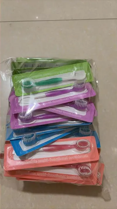 Disposable toothbrush set with soft bristles, portable travel kit - 12