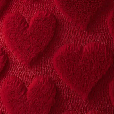 Cross-border Valentine's Day Plush Pillow Cover Heart Embroidery Jacquard Cushion Living Room Sofa Holiday Decoration Pillow Case - 6