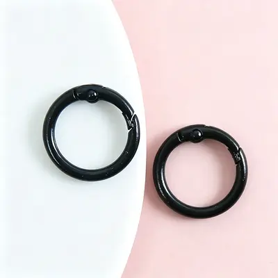 Painted alloy spring clasp key ring, DIY accessory - 9